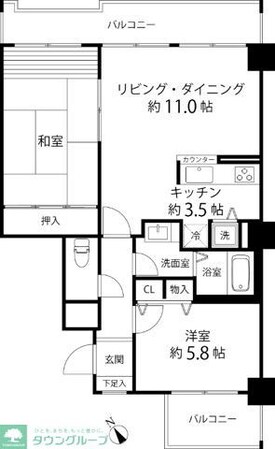 グリーンパーク横須賀中央の物件間取画像